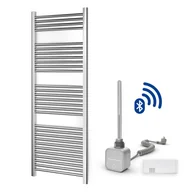 Grzejniki łazienkowe - Grzejnik łazienkowy 55x150cm elektryczny drabinka grzałka programator chrom Warmtec Encanto - miniaturka - grafika 1