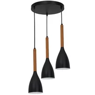 Lampy sufitowe - Lampa wisząca nad stół kuchenny, z drewnem LX 3177 z serii MUZA NEW - miniaturka - grafika 1