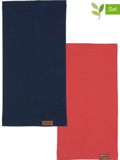 Szaliki i chustki dla dzieci - Walkiddy Szale-koło (2 szt.) w kolorze granatowym i czerwonym - 39 x 21 cm - grafika 1