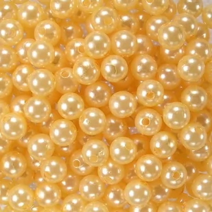 Koraliki perłowe 14 mm (4szt) Wanilia - Półfabrykaty do biżuterii - miniaturka - grafika 1