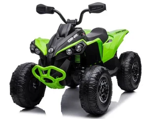 Quad Na Akumulator Can-Am Licencja 4x45W 12V Ekoskóra Koła Eva Zielony - Pojazdy elektryczne dla dzieci - miniaturka - grafika 1