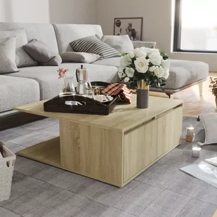 vidaXL vidaXL Stolik kawowy, dąb sonoma, 80x80x31 cm, płyta wiórowa - Ławy i stoliki kawowe - miniaturka - grafika 1