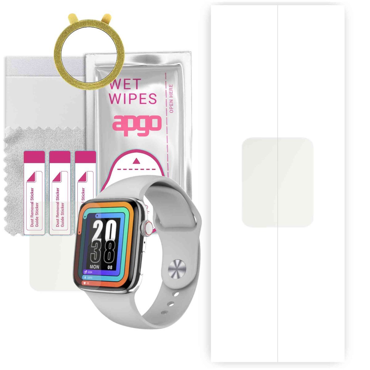 1x Folia hydrożelowa MATOWA do DT NO.1 7Max - apgo Smartwatch Hydrogel MATTE Protection Ochrona na ekran smartwatcha