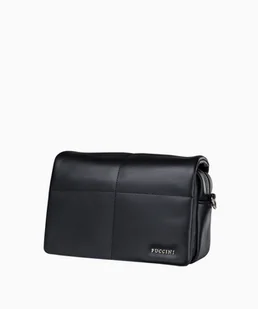 PUCCINI Czarna torebka damska crossbody na szerokim pasku - Torebki damskie - miniaturka - grafika 1