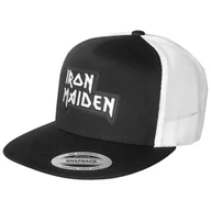 Czapki i chusty sportowe męskie - czapka IRON MAIDEN - LOGO BLACK WHITE, TRUCKER - miniaturka - grafika 1