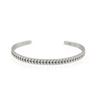 Bransolety męskie - Bransoletka metalowa w kolorze srebrnym EM 44 - EM Men's Accessories - miniaturka - grafika 1