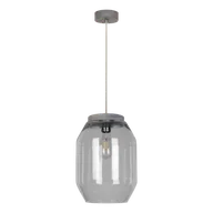 Lampy sufitowe - Britop LAMPA wisząca VASO 169020157 szklana OPRAWA loftowy ZWIS słoik przezroczysty drewno przydymiony drewno - miniaturka - grafika 1