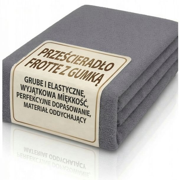 Prześcieradło Frotte 180x200 Z Gumką +30 Cm Na Boki Grube Solidne