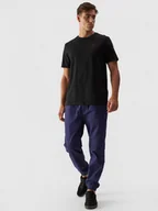 Spodnie męskie - Męskie spodnie casual joggery 4F 4FWMM00TTROM0944 - granatowy - miniaturka - grafika 1