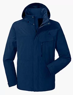 Schöffel ZipIn! Jacket Denver2, oddychająca kurtka przeciwdeszczowa z zamkiem błyskawicznym, wiatro- i wodoszczelna kurtka outdoorowa dla mężczyzn, niebieski, 48 - Kurtki męskie - miniaturka - grafika 1