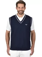 Garnitury - Trigema Męska kamizelka swetrowa, Niebieski (granatowy 046), 3XL - miniaturka - grafika 1