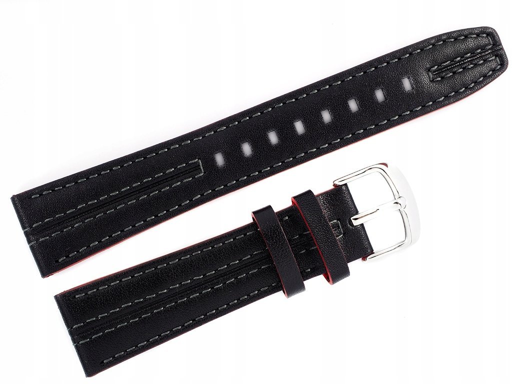 Pasek Casio EFV-120BL EFV-120 czarny skórzany 21 mm oryginał