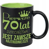 Kubki - KUBEK GRAWER ZIEL PREZNET URODZINY PIERWSZE 70 LAT JEST NAJTRUDNIEJSZE WZ - miniaturka - grafika 1
