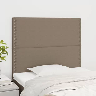Lumarko Zagłówki do łóżka, 2 szt., taupe, 100x5x78/88 cm, tkanina - Inne meble do sypialni - miniaturka - grafika 1