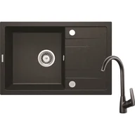 Zlewozmywaki z baterią - Deante Zlewozmywak CORIO + bateria grafit ZRCB2113 ZRCB2113 - miniaturka - grafika 1