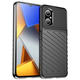 Thunder Case etui Xiaomi Redmi Note 11E /Redmi 10 5G / Redmi 10 Prime+ 5G / Poco M4 5G silikonowy pancerny pokrowiec czarne - Etui i futerały do telefonów - miniaturka - grafika 1