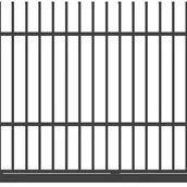 Ogrodzenia - Polbram Brama przesuwna Majorka 4x1,5 m lewa antracytowa automat - miniaturka - grafika 1