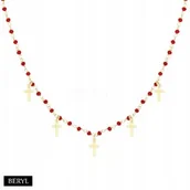 Biżuteria religijna - Naszyjnik CHOKER srebro925 krzyże NOWOŚĆ - miniaturka - grafika 1