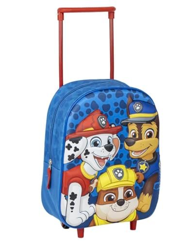 CERDÁ LIFE'S LITTLE MOMENTS Wózek 3D Paw Patrol, Plecak Dziecięcy Psi Patrol Unisex Dzieci, Niebieski, Mały, Niebieski, S