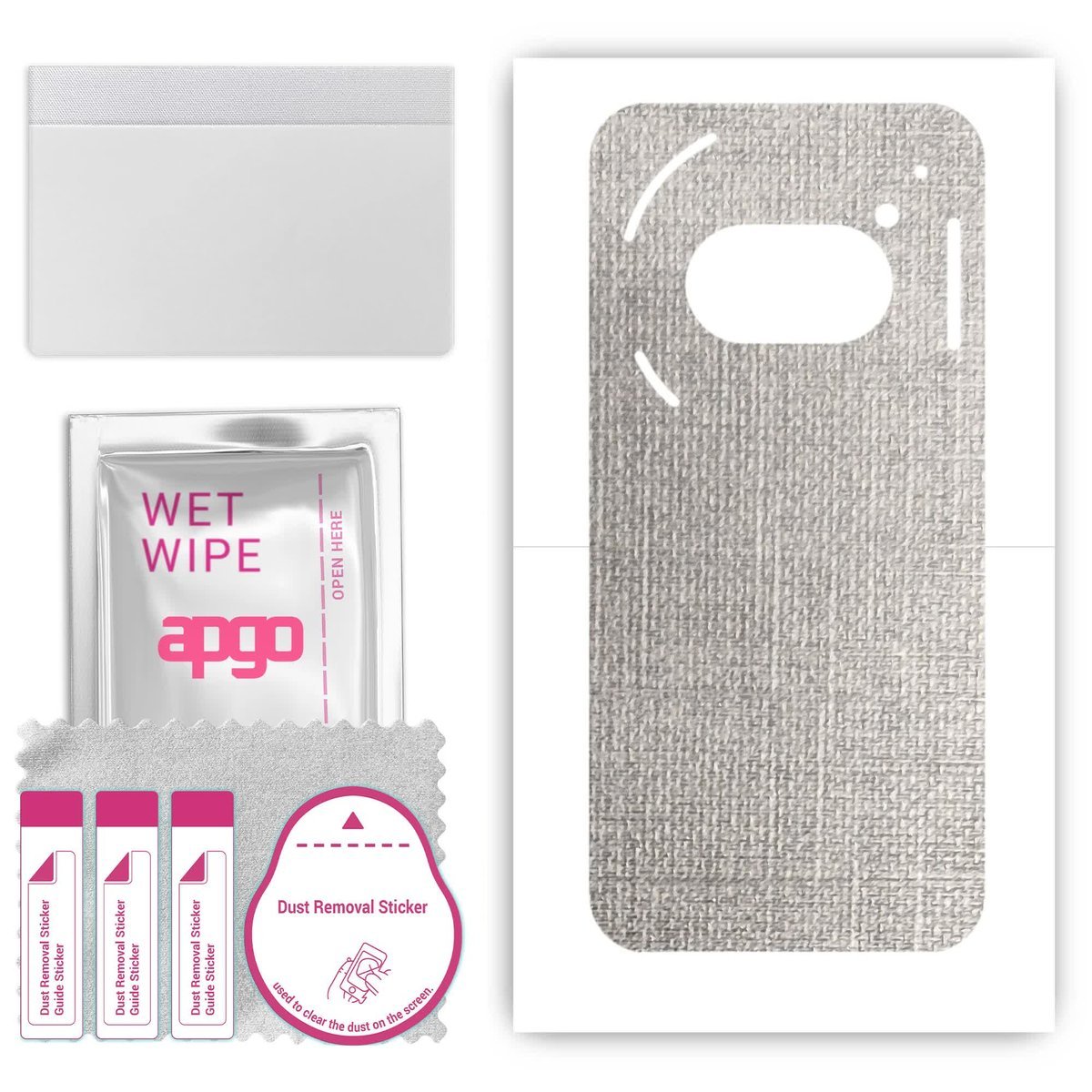 Folia naklejka skórka strukturalna na TYŁ do Nothing Phone (2a) Plus - Tkanina Denim Szary - apgo SKINS