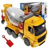 Samochody i pojazdy dla dzieci - Duży Samochód Dla Dzieci Betonowóz Betoniarka Napęd Dźwięk Światło Gruszka - miniaturka - grafika 1