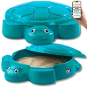 Place zabaw - BEZPIECZNA Plastikowa Piaskownica Żółw z Pokrywą DLA DZIECI – Przenośna i Bezpieczna + EBOOK-1 - miniaturka - grafika 1