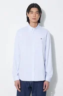 Koszule męskie - Lacoste koszula bawełniana męska regular z kołnierzykiem button-down - miniaturka - grafika 1