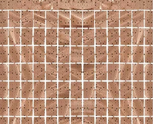 Kurtyna Kwadraty różowe złoto z gwiazdkami - 100 x 200 cm - Sylwester - miniaturka - grafika 1