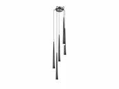 Lampy sufitowe - Azzardo Lampa wisząca Stylo 5 Black (MD 1220A- 5 BLACK) - miniaturka - grafika 1
