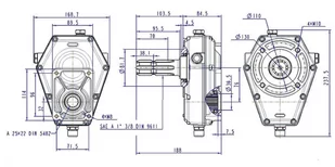Pompa zębata z multiplikatorem męskim 46cm3 zestaw - Akcesoria do hydrauliki siłowej - miniaturka - grafika 4