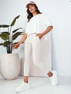 Spodnie damskie - Spodnie damskie MARINS w beżowo-białe paski Dstreet UY2081-L - miniaturka - grafika 1