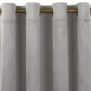 Zasłona VILA kolor szary styl klasyczny złote przelotki metalowe złote velvet 200x225 homede - CURT/HOM/VILA/VELVET/EYELETS/G/GR - Zasłony - miniaturka - grafika 1