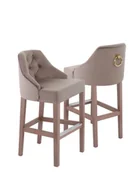 Taborety i hokery - Hoker Sisi 4 - Twoja żądana wysokość, eleganckie, z kołatką, dowolna wysokość, do kuchni, do restauracji, tapicerowany - miniaturka - grafika 1