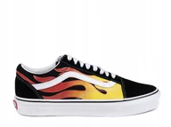 Buty sportowe męskie - Vans Flame Old Skool Black/True White 42,5 - miniaturka - grafika 1