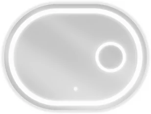 Mexen Umba lustro łazienkowe podświetlane z lusterkiem kosmetycznym 100 x 80 cm, LED 6000K, antypara - 9822-100-080-611-00 - Lustra - miniaturka - grafika 1