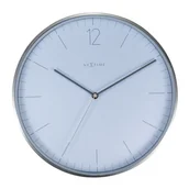 Zegary - NeXtime Zegar ścienny Essential Silver biały - miniaturka - grafika 1