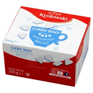 Cukier Królewski, cukier biały kostka brydż, 500 g - Cukier i słodziki - miniaturka - grafika 1