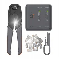 Wtyczki i adaptery - Jimi Home Tester Kabli Sieciowych + Zaciskarka Do Złączek Rj45 Zestaw 5w1 - miniaturka - grafika 1