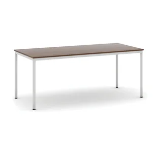 B2B Partner Stół do jadalni 1800 x 800 mm, blat orzech, nogi jasnoszare 555688 - Stoły - miniaturka - grafika 1