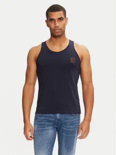 Versace Tank top AUU01012 1A1001 Granatowy Regular Fit - Koszulki męskie - miniaturka - grafika 1