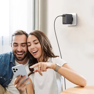 Ugreen GaN szybka ładowarka 3x USB Typ C / USB Power Delivery 3.0 QuickCharge 4+ FCP SCP AFC 100W EU czarny (CD226 40747) - Ładowarki do telefonów - miniaturka - grafika 8