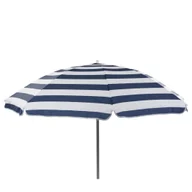 Parasole ogrodowe - Bo-Camp Parasol Beach, 160 cm, niebiesko-biały - miniaturka - grafika 1