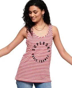 Koszulka damska Superdry na ramiączkach w paski-M - Koszulki i topy damskie - miniaturka - grafika 1