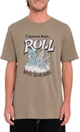 Koszulki męskie - t-shirt VOLCOM BUDZ TEE Teak - miniaturka - grafika 1