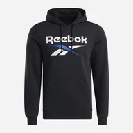 Bluzy męskie - Bluza z kapturem męska ocieplana Reebok Identity Big Logo Fleece Hoodie 100206027 S Czarna (1200143879733) - miniaturka - grafika 1