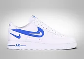 Koszykówka - Nike Air Force 1 Low '07 Fm Cut Out Swoosh White Blue - miniaturka - grafika 1