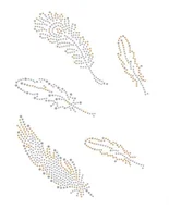 Pasmanteria - Naprasowanka ćwiekowa Pióra - miniaturka - grafika 1