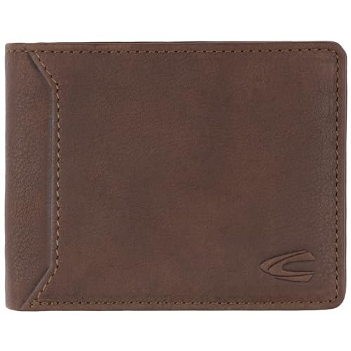 camel active Ocean męski portfel krajobraz format mały, brązowy (Cognac Brown), S, Nowoczesny