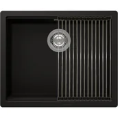 Zlewozmywaki - SCHOCK Zlewozmywak jednokomorowy z ociekaczem Manhattan N-100L Onyx - miniaturka - grafika 1