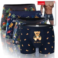 Majtki męskie - Cornette Bokserki Męskie Przylegające Bawełniane Mix 4 sztuki Rozmiar XL - miniaturka - grafika 1